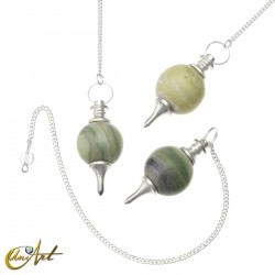 Spherical pendulum in natural stone - Green Serpentine