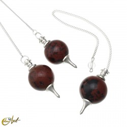 Spherical pendulum in natural stone - Mahogany Obsidian