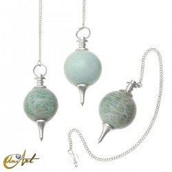 Spherical pendulum in natural stone - Amazonite