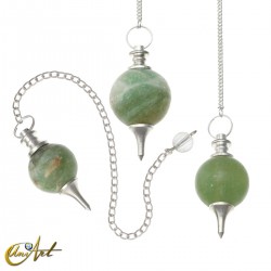 Spherical pendulum in natural stone - Green Fluorite