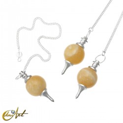 Spherical pendulum in natural stone - Yellow Calcite