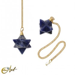 Péndulo Merkaba en piedra semipreciosa - Sodalita