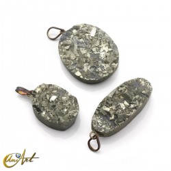 Semi-Raw Pirite pendant