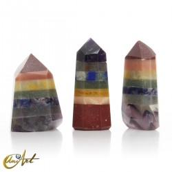Puntas de Piedras de los Chakras, lote de 300 gramos
