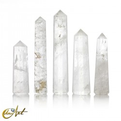 Punta de 8 facetas de cuarzo cristal