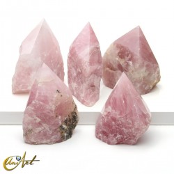Semi-Polished Rose Quartz Points - 1 Kilogram