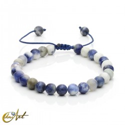 Pulsera de sodalita ajustable - 6 mm