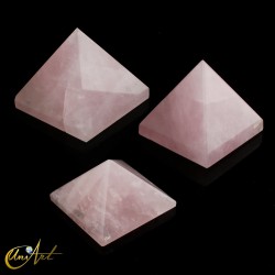 Pirámide de cuarzo rosa - 5.0 cm