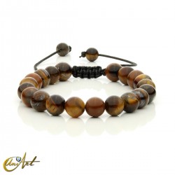 Adjustable gemstone bracelet - Tiger Eye