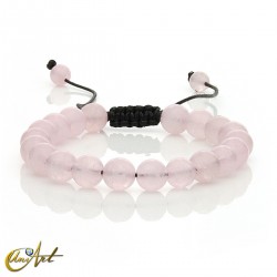 Adjustable gemstone bracelet - Rose Quartz