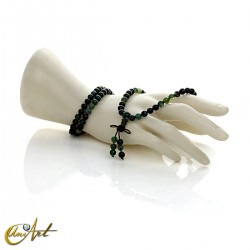 Tibetan Mala color agate beads - 6 mm - Moss Agate