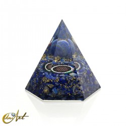 Hexagonal Orgonite with Sphere and Natural Stones - Lapis Lazuli