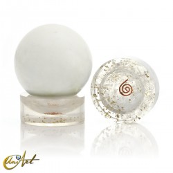 Orgonite sphere base - Selenite