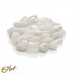 White quartz tumbled stones in packet of 200 grs