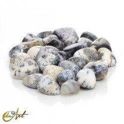 Dendritic Opal, 200 Grams of Tumbled Stones