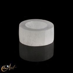 Base de selenita  para esfera - 4.5 cm