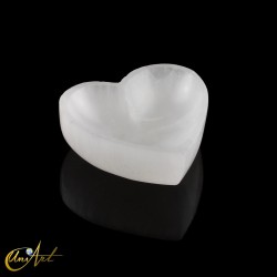 Cuenco de selenita - corazón - 10 cm
