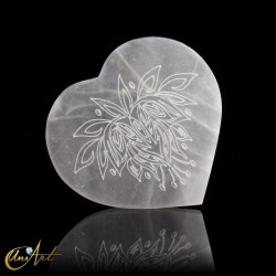 Placa de selenita en forma de corazón, 14cm - Loto