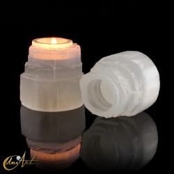 Selenite Tealight Holder - Stepped