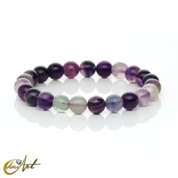 Fluorite Bracelet (Elastic) - 8 mm, Purple Fluorite