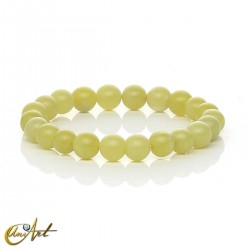 Pulsera de jade (elástica) - 8 mm, Jade Limón