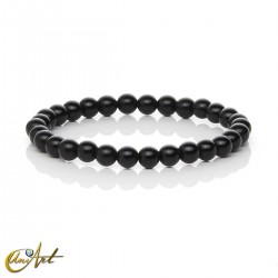 Natural obsidian bracelet - 6 mm, Black Obsidian 