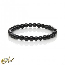 Pulsera de turmalina negra natural - 6 mm