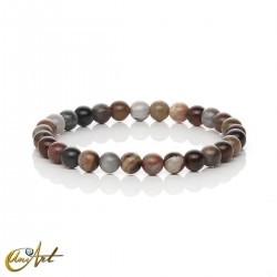 Xylopal bracelet – petrified wood - 6 mm