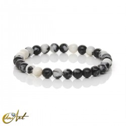 Zebra jasper bracelet - 6 mm