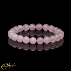 Natural rose quartz bracelet - 8 mm