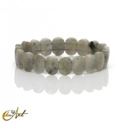 Pulsera de piedras naturales ovales facetadas - Labradorita