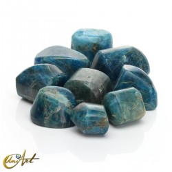 Tumbled blue apatite, 200 grams