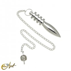 Osiris Pendulum, Djed Pillar - Color: Silver