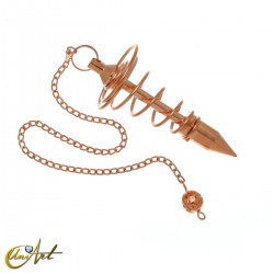 Large spiral pendulum, metal - Color: cooper