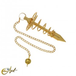 Large spiral pendulum, metal - Color: brass