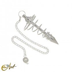 Large spiral pendulum, metal - Color: Silver