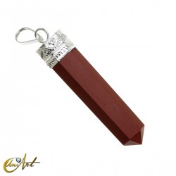 Colgante punta de minerales - Jaspe Rojo