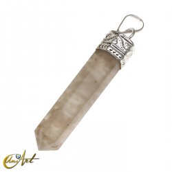 Natural quartz point pendant - Smoky quartz