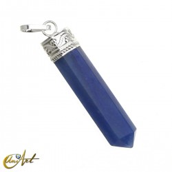 Natural quartz point pendant - Blue quartz
