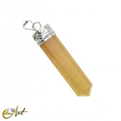 Natural quartz point pendant - Golden Quartz