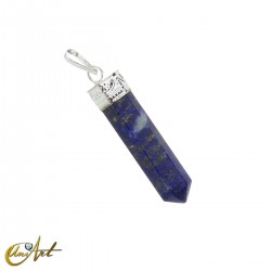 Gemstone faceted point pendant - Lapis Lazuli