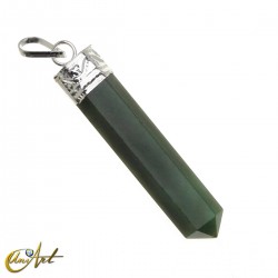 Colgante punta de piedra semipreciosa - Jade Verde