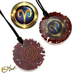 Orgonite pendant with zodiac symbol - Aries