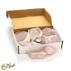 Cuarzo Rosa semipulido, caja de 1 kilo