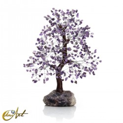 Árbol de 500 chips con base de piedra natural - Amatista