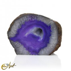 Indigo-toned agate geode