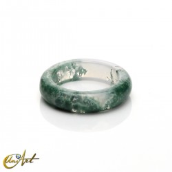 Moss agate ring - 14