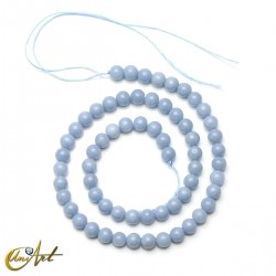 Angelite round beads - 6 mm