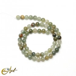 Green Hair quartz beads - 6 mm