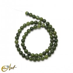 Chinese jade (nephrite) beads - 6 mm
